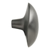 Sleek matte black knob with modern oval shape, perfect for stylish home decor accents.