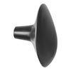 Sleek black modern hook with a smooth, glossy finish and streamlined design, perfect for contemporary decor.