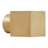 Brushed gold square knob featuring a sleek, modern design with a subtle metallic finish. Perfect for contemporary decor.