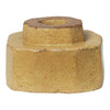 Textured candle holder in warm golden and brown hues, featuring a smooth finish and rounded edges.