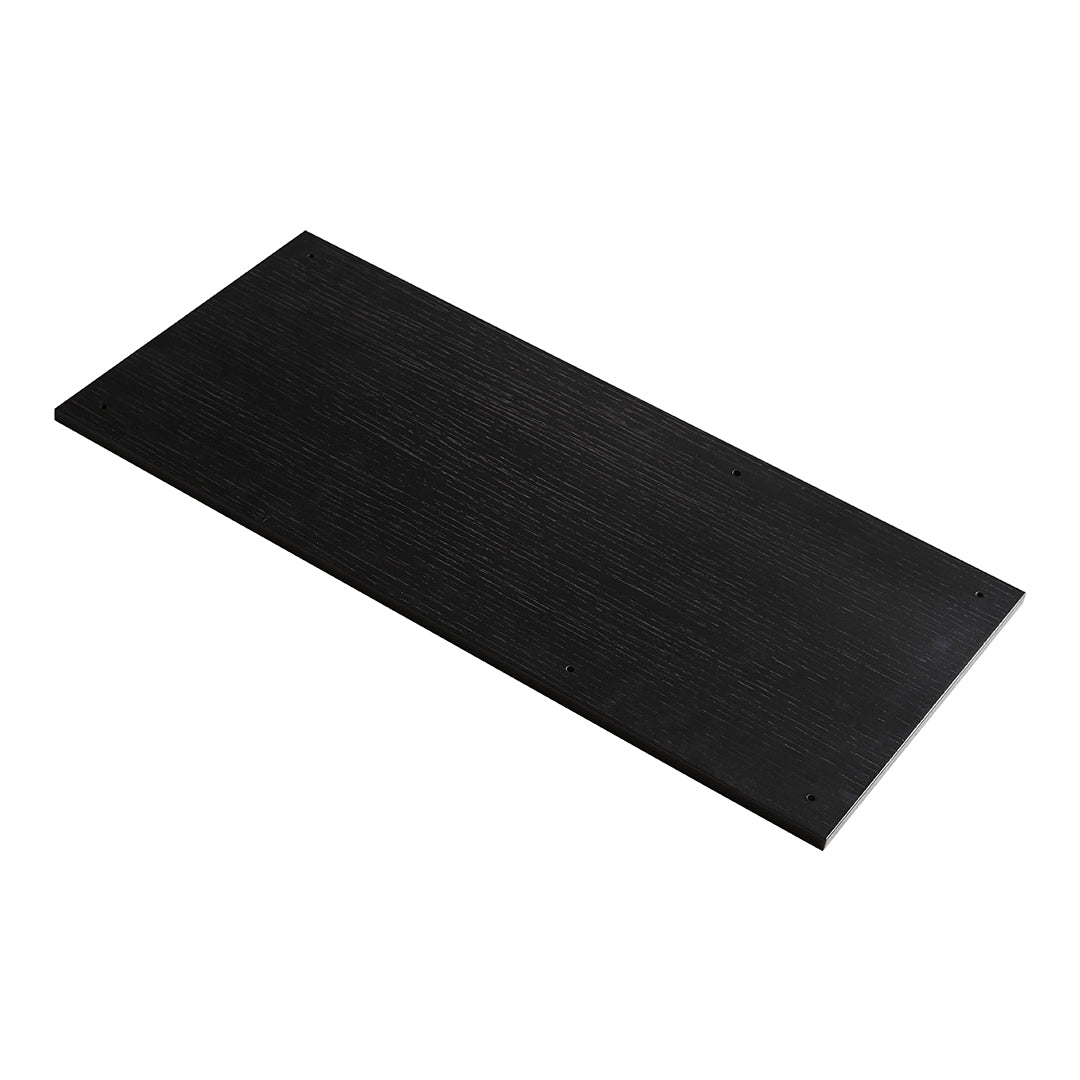 Sleek black mat with a smooth, solid texture, perfect for modern decor or fitness spaces.