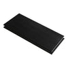 "Flat rectangular board in sleek black finish with a smooth surface, perfect for modern decor."