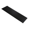 Sleek black mat with a smooth, solid texture, ideal for modern decor and utility.