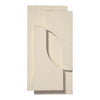 Beige textured fabric with curved and geometric patterns, perfect for modern decor.