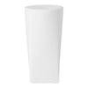 Sleek white ceramic vase with a modern, clean design and smooth, glossy finish. Perfect for minimalist decor.