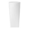 Sleek white cylindrical planter with a modern design, perfect for minimalistic decor.