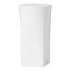 Sleek white pedestal with a smooth, minimalist design, perfect for showcasing decor or plants.