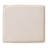 Cream-colored square placemat with subtle beige stripes, perfect for dining decor.