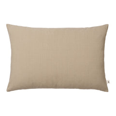 Beige textured rectangle pillow with a simple, elegant design. Perfect for neutral home decor.