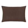Solid brown rectangular pillow with a smooth texture and minimalist design, perfect for elegant decor.
