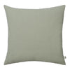 Soft sage green pillow featuring a smooth, solid texture for a minimalist touch to any decor.