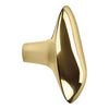 Shiny gold wall hook with a smooth, modern design and polished finish, ideal for stylish home decor.