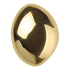 Shiny gold oval decorative object with smooth, reflective surface and modern design. Ideal for contemporary decor.