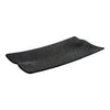 Black serving platter featuring a textured wavy pattern, perfect for modern dining settings.