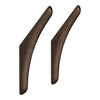 "Elegant dark brown wall hooks with a smooth, curved design, perfect for modern home decor."
