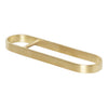 Brushed gold metal holder with a sleek, modern oval design, adding a touch of elegance to any decor.