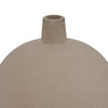 Neutral beige ceramic vase with a smooth, matte finish and rounded shape. Perfect for modern decor.