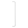 Sleek white curved metal bar against a plain background, showcasing a simple and modern design.