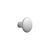 Sleek, round silver knob with a brushed finish, perfect for modern cabinetry and furniture.