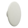 White circular knob with a textured surface, perfect for modern or minimalist decor styles.