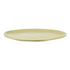 Light green ceramic plate with a smooth, glossy finish and subtle, rounded edges. Perfect for dining and decor.
