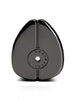Glossy black item with a unique teardrop shape and subtle vertical grooves for a modern, sleek look.